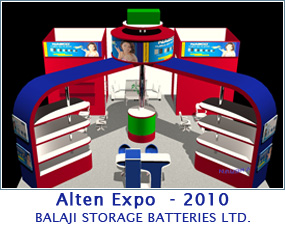 3-D graphic images of stall at an exhibition